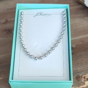 bloom Elegant Silver Bead Necklace
